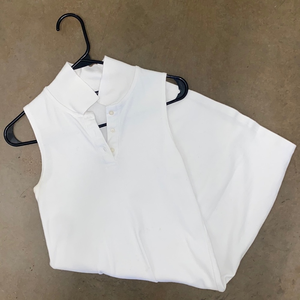 Brandy Melville White Collared Polo Dress